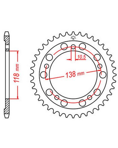 Couronne Moto JT SPROCKETS Couronne acier JTR1314.39