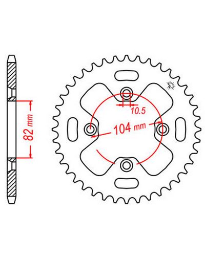 Couronne Moto JT SPROCKETS Couronne acier JTR1352.40