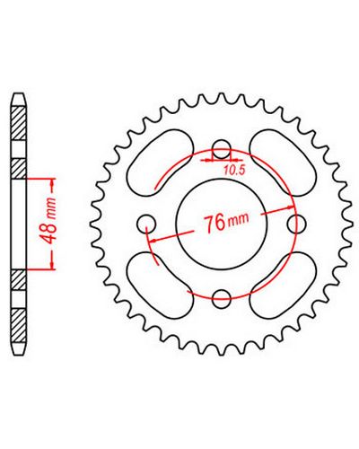 Couronne Moto JT SPROCKETS Couronne acier JTR1410.50