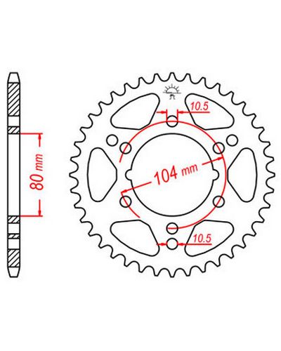 Couronne Moto JT SPROCKETS Couronne acier JTR1478.40 dents. Pas:520 Couronne Moto JT SPROCKETS Couronne acier JTR1478.40 dents. Pas:520