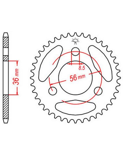 Couronne Moto JT SPROCKETS Couronne acier JTR1780.28