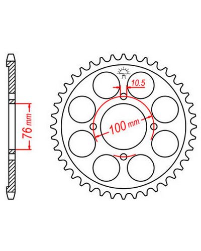 Couronne Moto JT SPROCKETS Couronne acier JTR1806.47 Couronne Moto JT SPROCKETS Couronne acier JTR1806.47