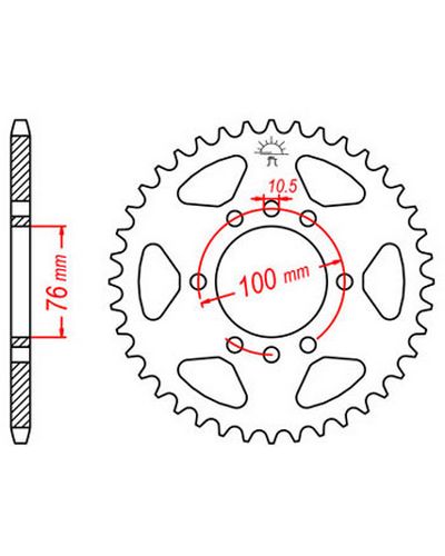 Couronne Moto JT SPROCKETS Couronne acier JTR1825.41