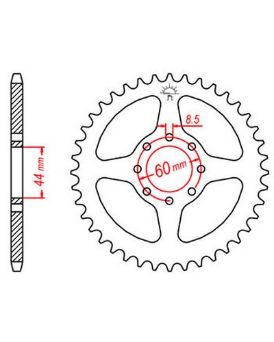 Couronne Moto JT SPROCKETS Couronne acier JTR1832.52