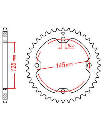 Couronne Moto JT SPROCKETS Couronne acier JTR1857.47