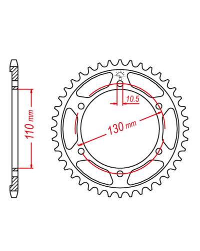 Couronne Moto JT SPROCKETS Couronne acier JTR1876.44 dents. Pas:525 Couronne Moto JT SPROCKETS Couronne acier JTR1876.44 dents. Pas:525