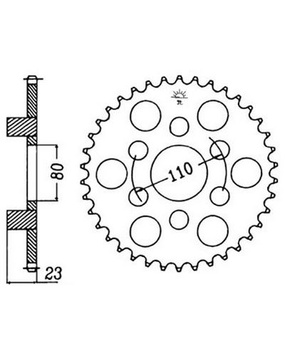 Couronne Moto JT SPROCKETS Couronne acier JTR19.38 Couronne Moto JT SPROCKETS Couronne acier JTR19.38