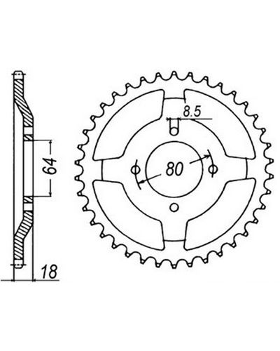 Couronne Moto JT SPROCKETS Couronne acier JTR1925.47