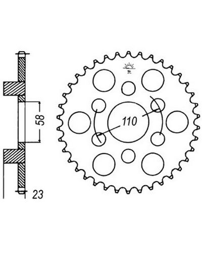 Couronne Moto JT SPROCKETS Couronne acier JTR20.41 Couronne Moto JT SPROCKETS Couronne acier JTR20.41