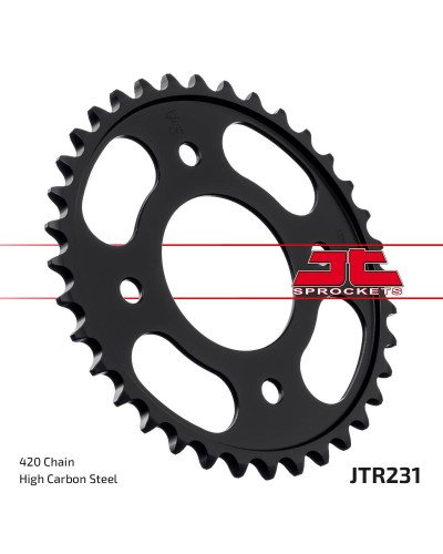 Couronne Moto JT SPROCKETS Couronne acier JTR231.36 dents. Pas:420 Couronne Moto JT SPROCKETS Couronne acier JTR231.36 dents. Pas:420