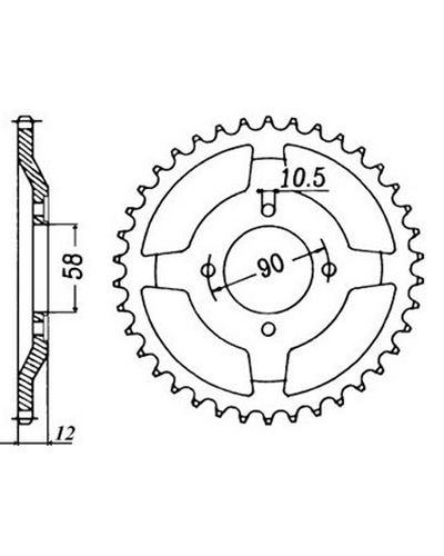 Couronne Moto JT SPROCKETS Couronne acier JTR271.50 dents. Pas:428 Couronne Moto JT SPROCKETS Couronne acier JTR271.50 dents. Pas:428