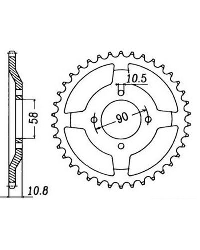 Couronne Moto JT SPROCKETS Couronne acier JTR277.41