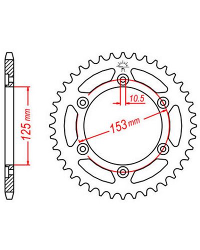 Couronne Moto JT SPROCKETS Couronne acier JTR301.45 dents. Pas:520 Couronne Moto JT SPROCKETS Couronne acier JTR301.45 dents. Pas:520