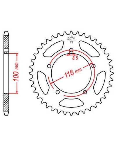 Couronne Moto JT SPROCKETS Couronne acier JTR464.48