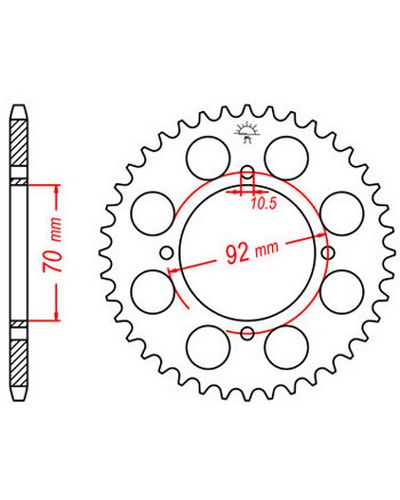 Couronne Moto JT SPROCKETS Couronne acier JTR476.40