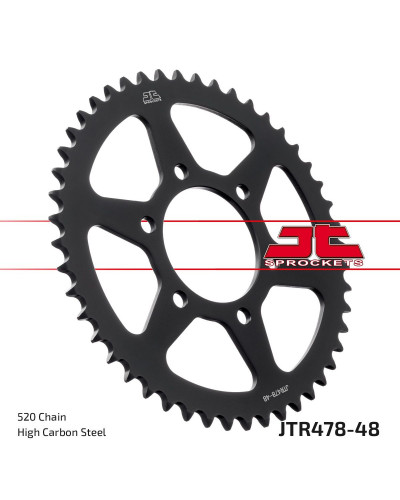 Couronne Moto JT SPROCKETS Couronne acier JTR478.48 dents. Pas:520
