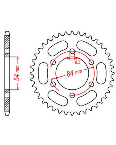 Couronne Moto JT SPROCKETS Couronne acier JTR602.40