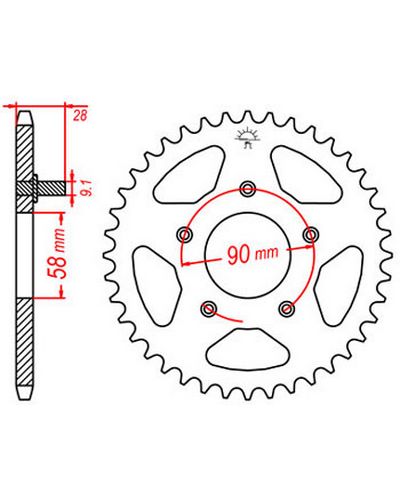 Couronne Moto JT SPROCKETS Couronne acier JTR605.36