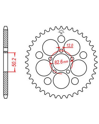 Couronne Moto JT SPROCKETS Couronne acier JTR7086.48 Couronne Moto JT SPROCKETS Couronne acier JTR7086.48