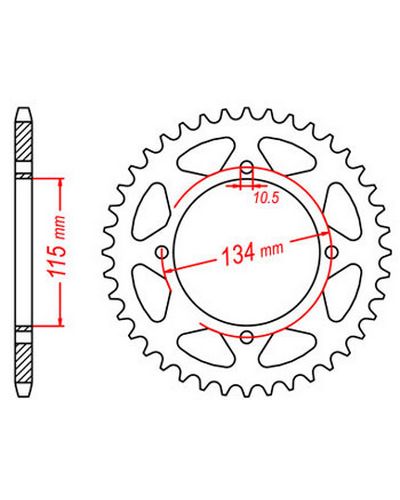 Couronne Moto JT SPROCKETS Couronne acier JTR714.50