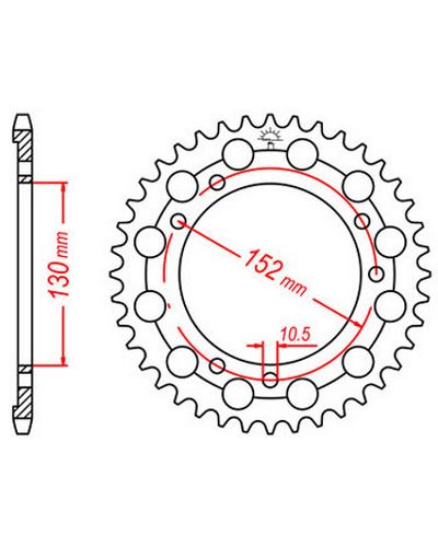 Couronne Moto JT SPROCKETS Couronne acier JTR729.46