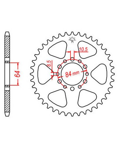 Couronne Moto JT SPROCKETS Couronne acier JTR811.46