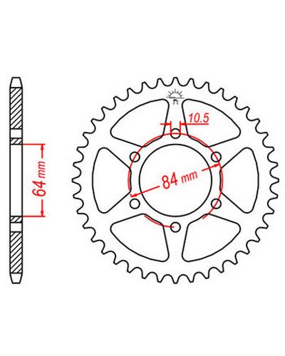 Couronne Moto JT SPROCKETS Couronne acier JTR814.39