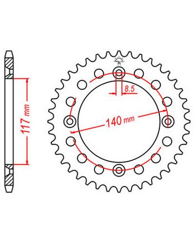 Couronne Moto JT SPROCKETS Couronne acier JTR831.48
