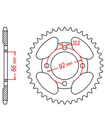 Couronne Moto JT SPROCKETS Couronne acier JTR836.36