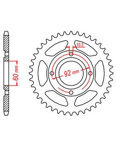 Couronne Moto JT SPROCKETS Couronne acier JTR837.37