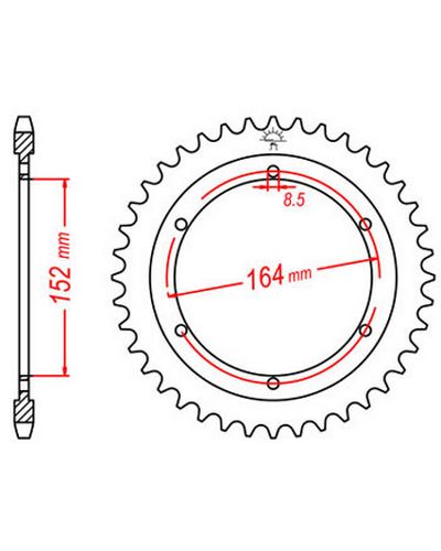 Couronne Moto JT SPROCKETS Couronne acier JTR841.42 dents. Pas:530 Couronne Moto JT SPROCKETS Couronne acier JTR841.42 dents. Pas:530