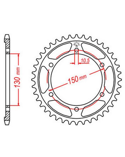 Couronne Moto JT SPROCKETS Couronne acier JTR866.46 dents. Pas:532 Couronne Moto JT SPROCKETS Couronne acier JTR866.46 dents. Pas:532