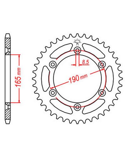 Couronne Moto JT SPROCKETS Couronne acier JTR896.48 Couronne Moto JT SPROCKETS Couronne acier JTR896.48