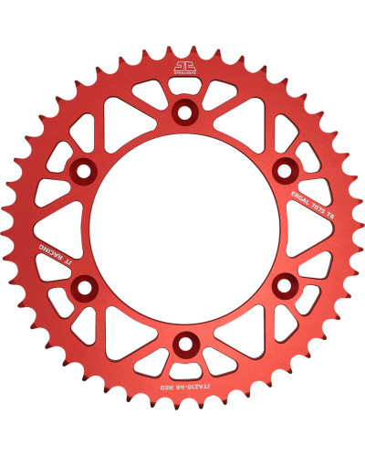 Couronne Moto JT SPROCKETS Couronne alu 7075-T6 Ergal JTA210RED.46 dents. Pas:520 Rouge Couronne Moto JT SPROCKETS Couronne alu 7075-T6 Ergal JTA210RED.46 dents. Pas:520 Rouge