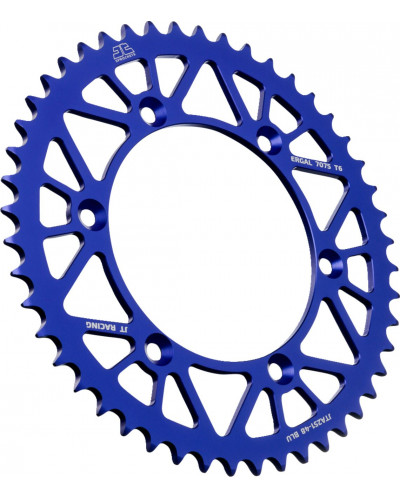 Couronne Moto JT SPROCKETS Couronne alu 7075-T6 Ergal JTA251BLU.48 dents. Pas:520 Bleue