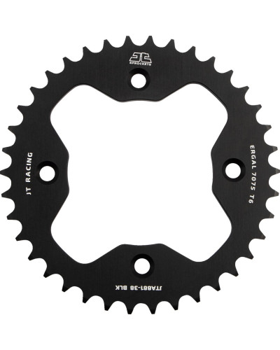 Couronne Moto JT SPROCKETS Couronne alu 7075-T6 Ergal JTA881BLK.38 dents. Pas:520 Noire
