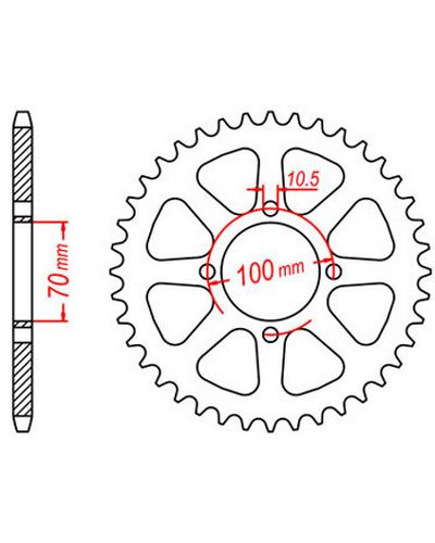 Couronne Moto JT SPROCKETS Couronne alu JTA1411.50