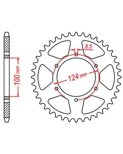 Couronne Moto JT SPROCKETS Couronne alu JTA1412.37