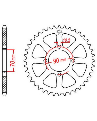 Couronne Moto JT SPROCKETS Couronne alu JTA1414.43