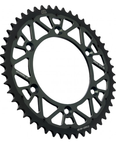 Couronne Moto JT SPROCKETS Couronne bi-métal JTX897GR.48 dents. Pas:520 Verte