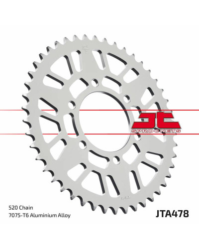 Couronne Moto JT SPROCKETS Couronne JT SPROCKETS aluminium ultra-light 478 - 520