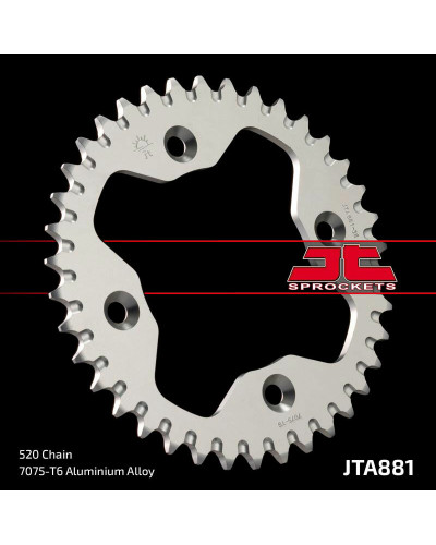 Couronne Moto JT SPROCKETS Couronne JT SPROCKETS aluminium ultra-light 881 - 520