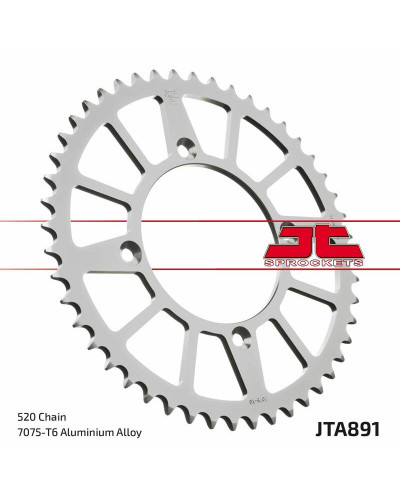 Couronne Moto JT SPROCKETS Couronne JT SPROCKETS aluminium ultra-light 891 - 520