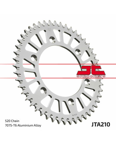 Couronne Moto JT SPROCKETS Couronne JT SPROCKETS aluminium ultra-light anti-boue 210 - 520