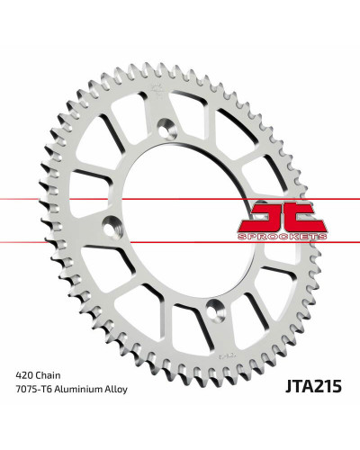 Couronne Moto JT SPROCKETS Couronne JT SPROCKETS aluminium ultra-light anti-boue 215 - 420