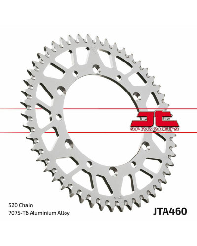 Couronne Moto JT SPROCKETS Couronne JT SPROCKETS aluminium ultra-light anti-boue 460 - 520