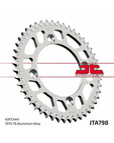 Couronne Moto JT SPROCKETS Couronne JT SPROCKETS aluminium ultra-light anti-boue 798 - 428