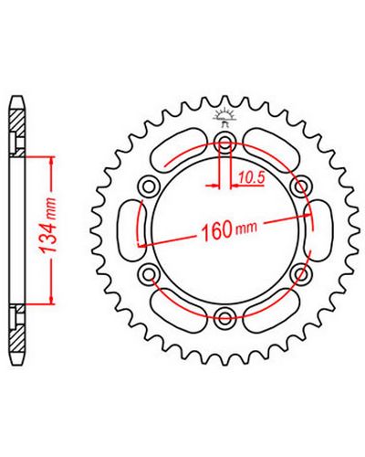 Couronne Moto JT SPROCKETS COURONNE JTR1308.46