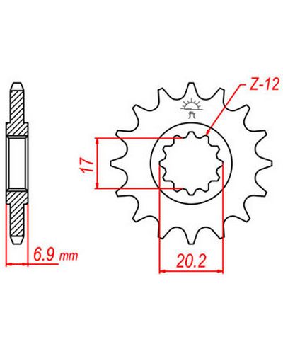Pignon Moto JT SPROCKETS Pignon acier:JTF1120.12dents Pas:420