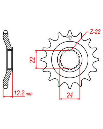 Pignon Moto JT SPROCKETS Pignon acier:JTF1125.16dents Pas:520 Pignon Moto JT SPROCKETS Pignon acier:JTF1125.16dents Pas:520